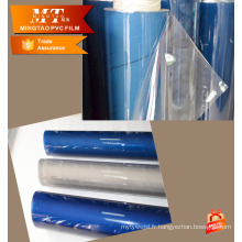 Feuille de pvc transparente bleu transparente pour le matériel de sac